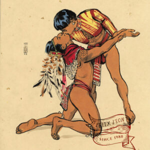 Filipino Romance A Kiss in the Highlands of Northern Luzon, Original Art