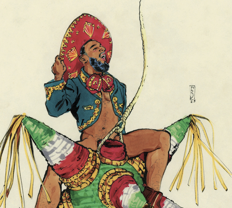 Charro Navideño, Original Art.